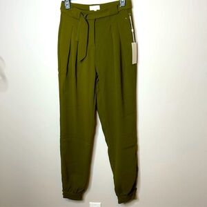 ❤️❤️ Torn by Ronny Kobo green high rise belted tapered casual joggers❤️